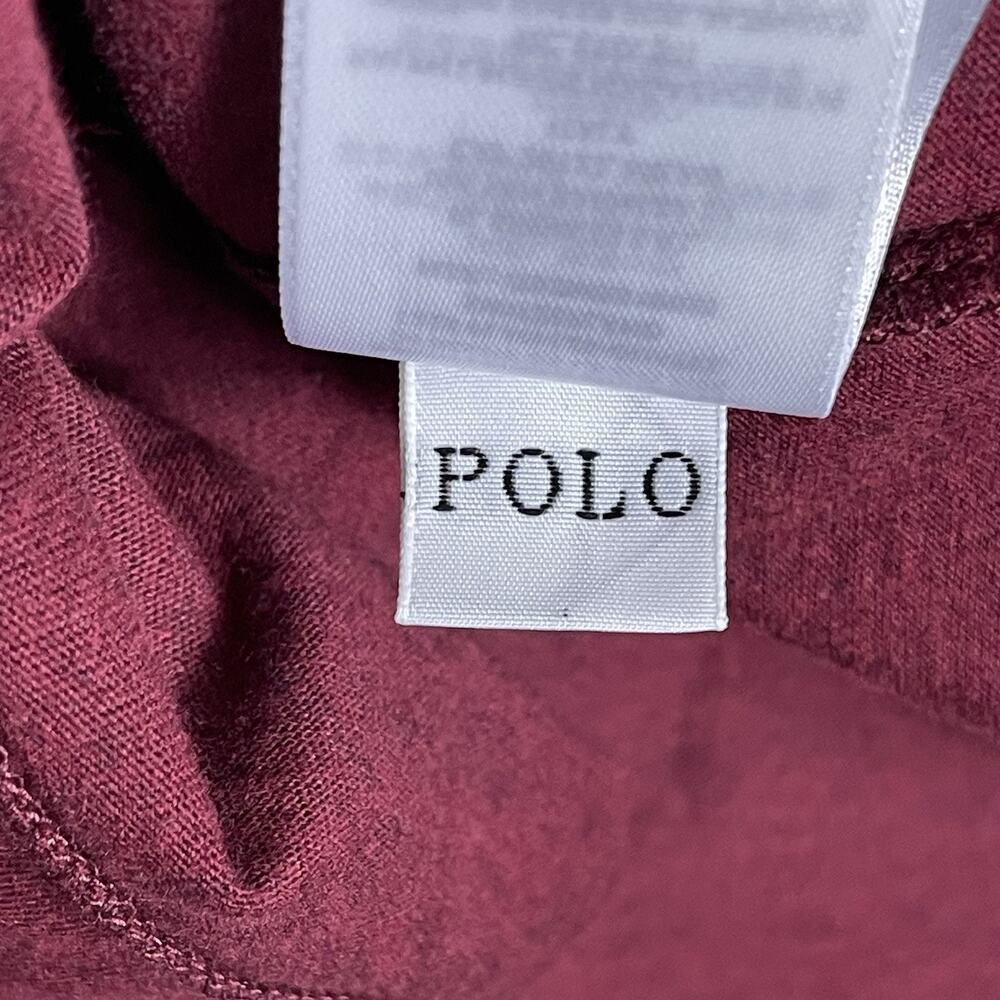 Polo Ralph Lauren T Shirt Mens XXL Burgundy Classic Fit‎ Jersey Long Sleeve Tee - Picture 11 of 13